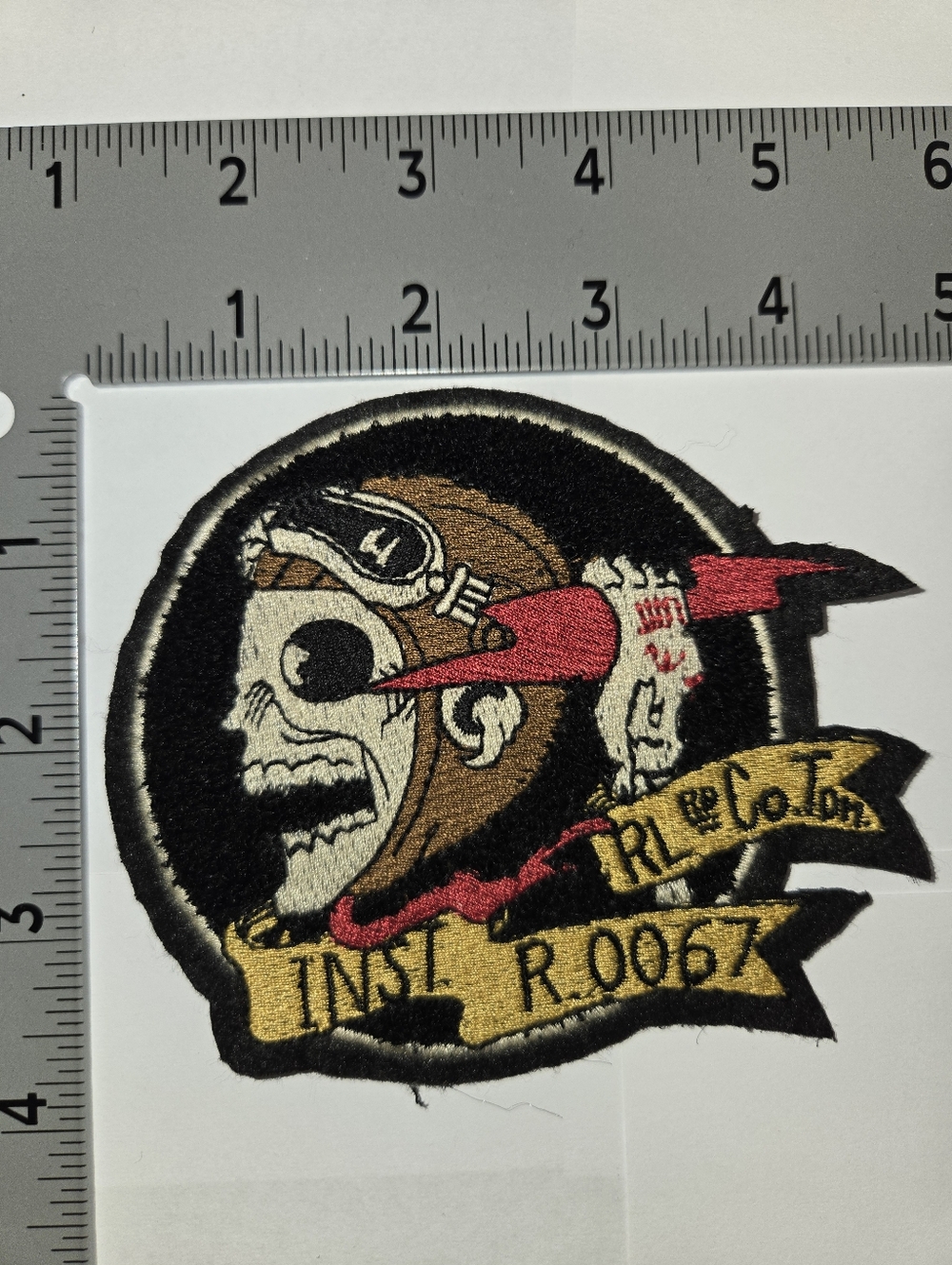 Polo Ralph Lauren PatchesSkull Pilot Embroidered Patch - Black, Brownd Patch